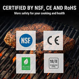 TempPro TP19H Waterproof Digital Meat Thermometer with Ambidextrous Backlit and Motion Sensing Cooking Food Thermometer for BBQ Grill Smoker Oil Fry Candy Thermometer (Previously ThermoPro)
