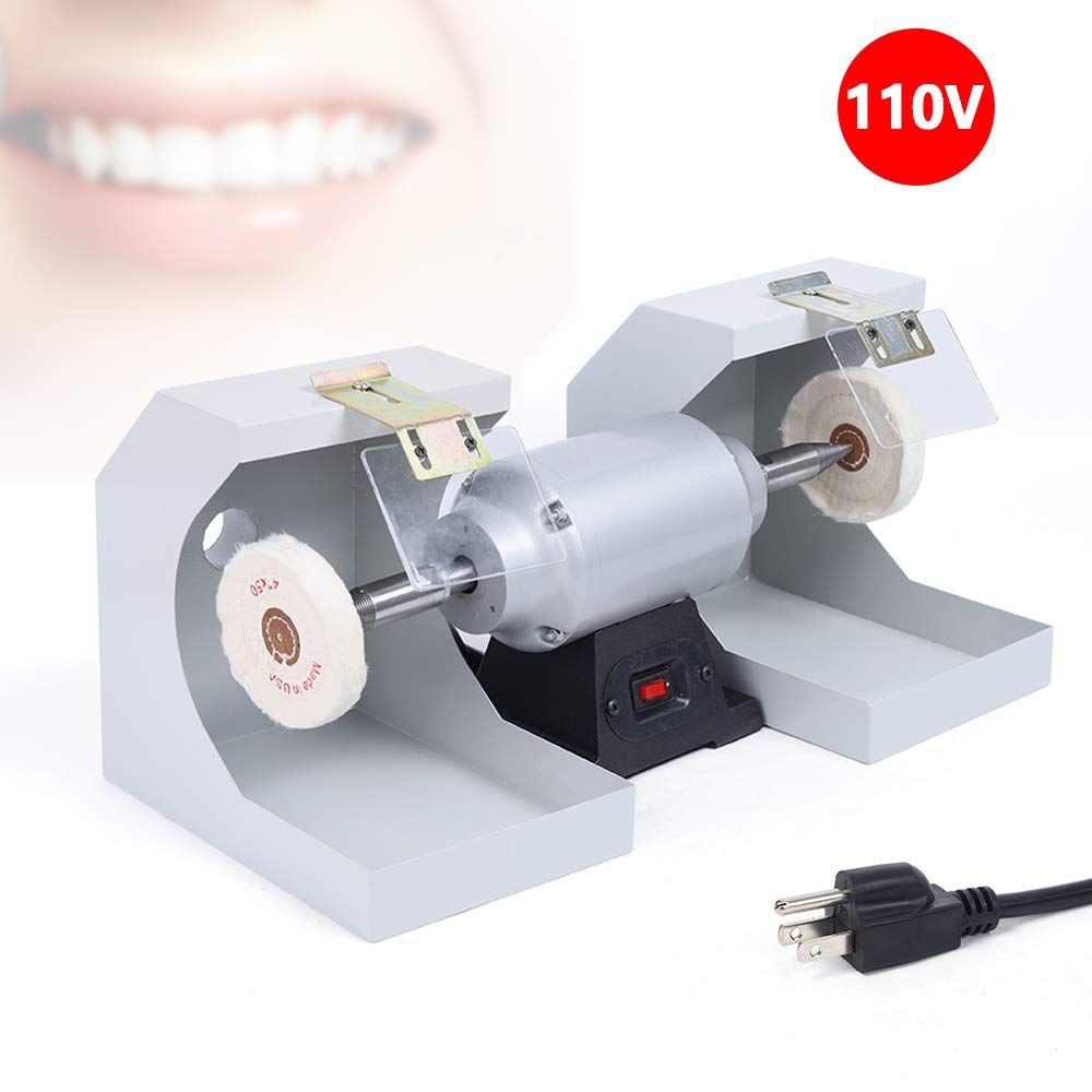110V Polishing Machine Dental Polishing Lathe Table Polishing Grinder Laboratory Equipment Polishing Machine 3000Rpm for Jewelry Making, Woodworking, Dental, Handmade DIY PalaUha