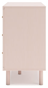 Signature Design by Ashley Wistenpine Modern 6-Drawer Dresser with Safety Stop, Pink Signature Design by Ashley