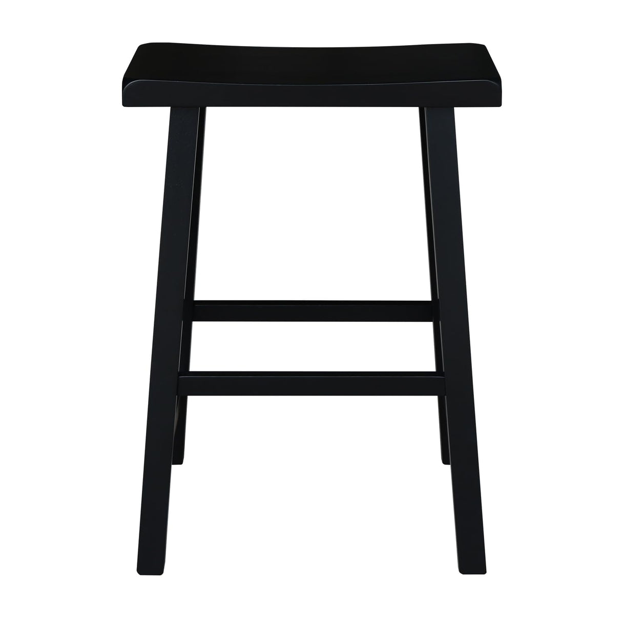 International Concepts 24-Inch Saddle Seat Barstool, Aged Black IC International Concepts