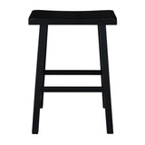 International Concepts 24-Inch Saddle Seat Barstool, Aged Black IC International Concepts
