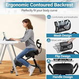 Kneeling Chair, Ergonomic Kneeling Chair with Back Support, kneelings Office Chairs with Adjustable Height and Lumbar Support for Banking Meeting Room Office Home Reception,Improve Postures Generic