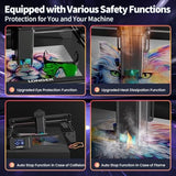 Longer New Upgrade RAY5 20W Laser Engraver,20000mW Output,32-bit Motherboard, 130W CNC Laser Cutter,App Offline Control, DIY Engraver Tool for Metal/Glass/Wood,Engraving Speed to 24,000 mm/min QFLONGER