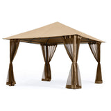 Garden Winds Replacement Canopy Top Cover Compatible with The MasterCanopy Single Tier 10' x 10' Gazebo - RipLock 350 Garden Winds