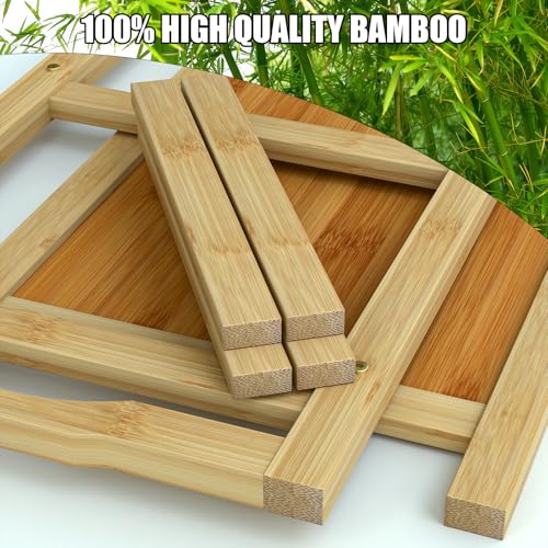 RESTSUKO 6-Tier Free Standing Shoe Racks, Bamboo Wood Shoe Rack for Entryway & Closet, Holds up to 24 Pairs of Shoes RESTSUKO