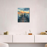 TUMOVO Paint by Numbers for Adults Beginner, Seaside Sunset with Birds Acrylic Easy Paint by Numbers Kits Craft Kits for Adults Suitable for Home Wall Decoration Frameless 16x20 Inch TUMOVO