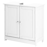 Kcelarec Bathroom Pedestal Sink Storage Cabinet, Bathroom Wood Storage Pedestal Under Sink Organizer Cabinet with Internal Shelf,White Kcelarec