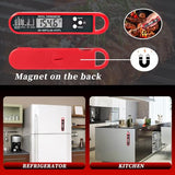Digital Meat Thermometer for Cooking and Grilling - Instant Read Food Thermometer with IP67 Waterproof, Strong Magnet and Calibration-Professional Kitchen BBQ Probe for Turkey, Steak, Gift for Men/Dad