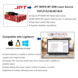 Ovsuqu Fiber Laser Engraver JPT MOPA 60W E2 Fiber Marking Machine with 80mm Rotary Axis Metal Laser Engraving Machine 200x200mm+300x300mm for Metal(JPT MOPA 60W E2) Ovsuqu