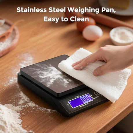 Bonvoisin Baking Scale 0.1 Gram Accuracy Digital Scale for Kitchen, Candle, Soap and Sourdough Bread Making, with Percentage Weighing Function, Weigh in Grams, Pounds and Ounces (10 lb) Bonvoisin