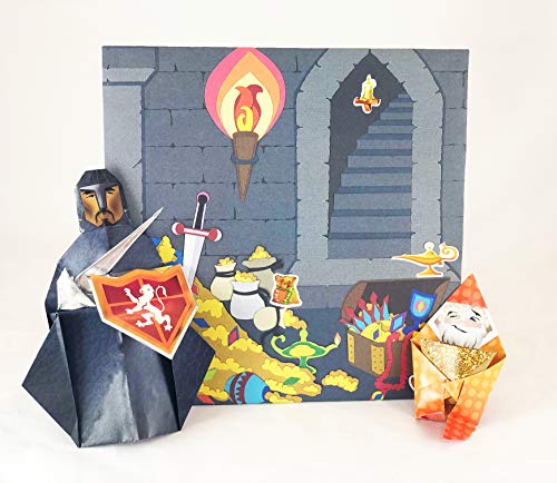 My First Origami Fairy Tales Kit: Paper Models of Knights, Princesses, Dragons, Ogres and More! (includes Folding Sheets, Easy-to-Read Instructions, Story Backdrops, 85 stickers) (Tuttle Specials) WoodArtSupply