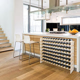 Smartxchoices Stackable Modular Wine Rack 96 Bottle Wooden Wine Storage Rack Freestanding Wine Holder Display Shelves, Wobble-Free, Solid Wood, Smartxchoices