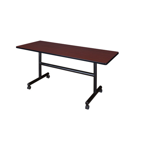 Kobe 60" Flip Top Mobile Training Table- Mahogany Regency Seating