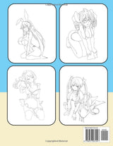 coloring book sexy anime girl for adult: 50 attracted pictures of sexy beautiful kawai anime girls and milfs choosen from hentai and ecchi and doujin and manga for coloring WoodArtSupply