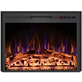 Rodalflame 33" Width Electric Fireplace Inserts with Adjustable Flame Colors, Fireplace Heater with Touch Screen & Remote Control, Recessed in Wall, 750/1500W, Timer RODALFLAME
