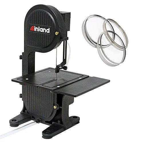 Inland Craft DB-100 Tabletop Band Saw Machine | Cuts Glass Stone Wood Metals Plastics | Includes THREE Band Saw Blades Inland Craft