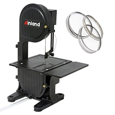 Inland Craft DB-100 Tabletop Band Saw Machine | Cuts Glass Stone Wood Metals Plastics | Includes THREE Band Saw Blades Inland Craft