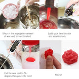 EuTengHao 3D Flower Silicone Molds for Candle Soap, 14 Styles Plant Flower Resin Casting Molds, Wax Scented Candle Soap Silicone Molds for Home Decoration DIY Making (2Pcs, 14Styles)