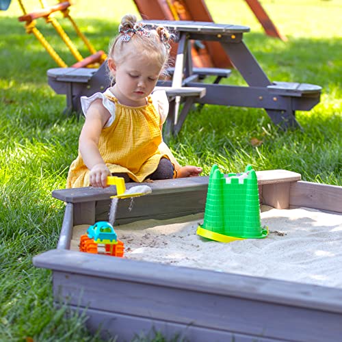 Jack & June Hexagonal Cedar Sand Box Playset - WoodArtSupply