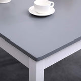 SogesPower Dining Table Set for 4, 5-Piece Wood Kitchen Dining Table Set with 4 Chairs for Kitchen Dining Room Restaurant Small Space, Grey&White SogesPower