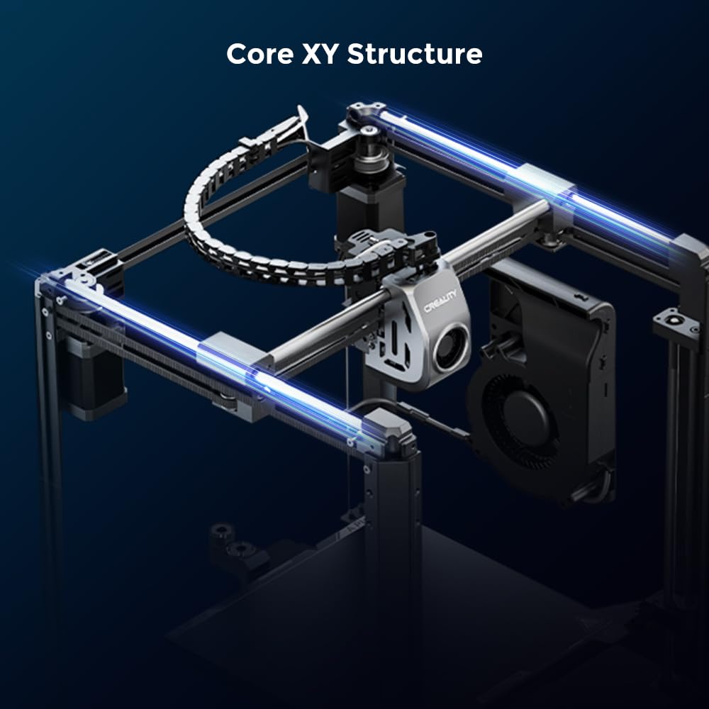 Creality K1 3D Printer with 600mm/s Printing Speed 2000mm/s² Acceleration, 300℃ High-Temp 32mm³/s Flow Hotend Auto Level Dual-Gear Direct Extruder Printing Size 8.66x8.66x9.84 inch - WoodArtSupply