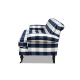 Jennifer Taylor Home Alana Lawson Three-Cushion Tightback Sofa, Blue Lattice Woven Jennifer Taylor Home