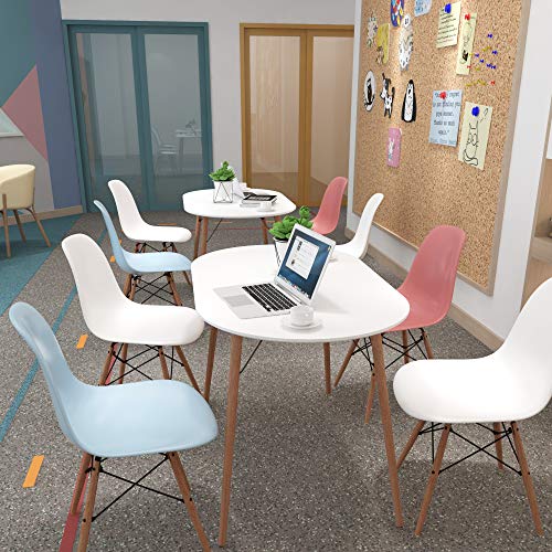 COZYCASA Dining Table Oval 47.2" Mid Century Modern White Kitchen Dinner Table Simple Table for Home Office Kitchen Living Room Bistro Cafe, Computer Writing Desk, White (Oval) COZYCASA