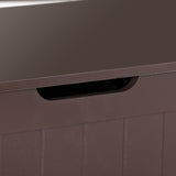 Saicool 30 Inch Wooden Storage Chest, Storage Trunk w/2 Safety Hinges,Storage Bench,Modern Lift Top Chest Box Organizer for Entryway,Living Room, Bedroom,Brown Saicool