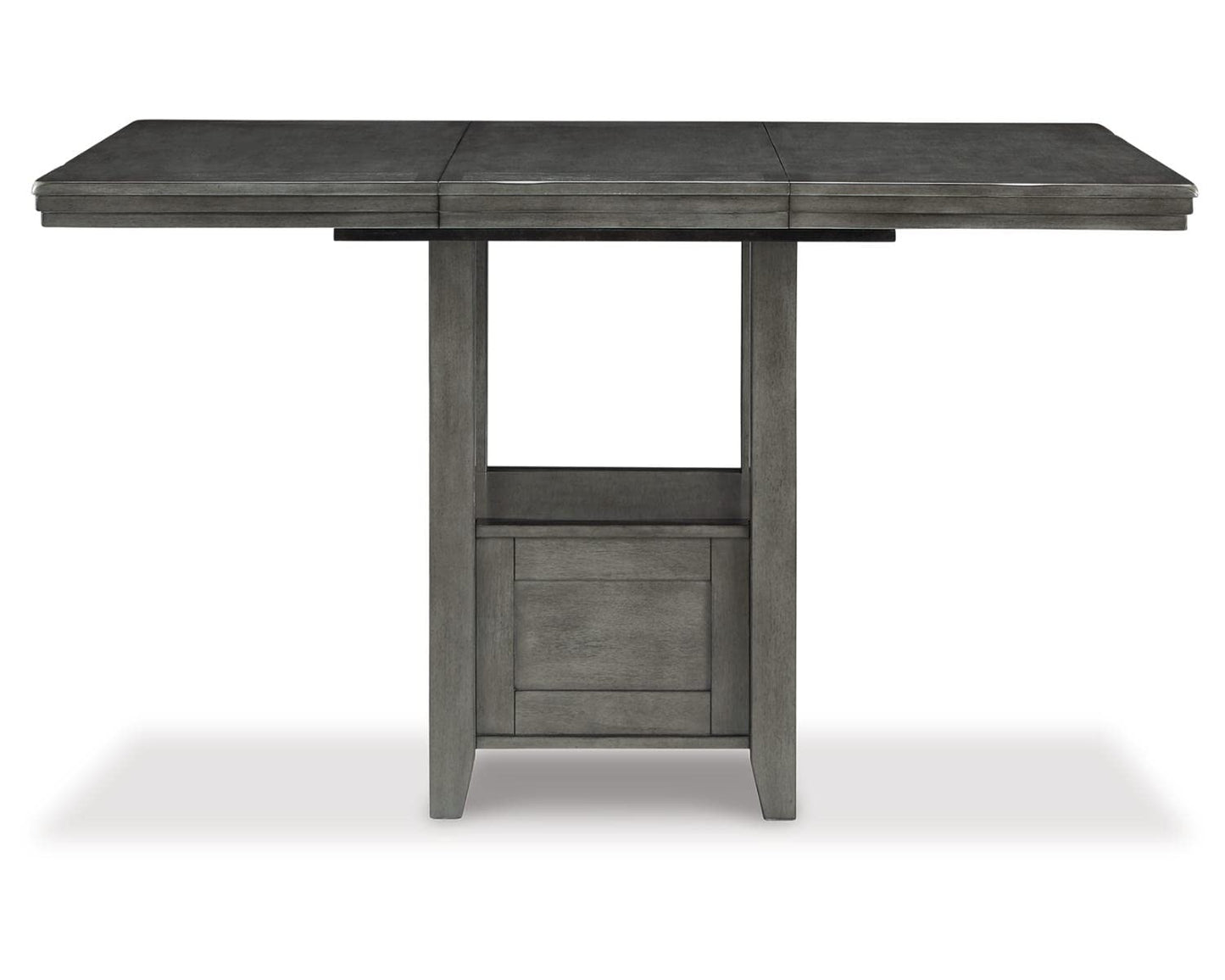 Signature Design by Ashley Hallanden Modern Farmhouse Counter Height Dining Room Extension Table, Dark Gray - WoodArtSupply