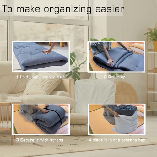 FindPanda Japanese Futon Floor Mattress, Folding Tatami Mat Sleeping Pad,Roll Up Kids Floor Lounger FindPanda