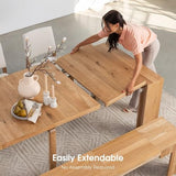 Transformer Table - Solid Wood Extendable Dining Table, Seats 2-12, Expandable Dining Room Table, Space-Saving Furniture, Expandable Dining Furniture, Natural (Table Only) Transformer Table