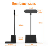 AXX Black LED Desk Lamp for Home Office Bedroom, Battery Operated Table Light for Computer Desktop, Small, Cute, Dimmable, Rechargeable, Flexible Gooseneck, Pen Holder, Phone Mount, Touch Control AXX