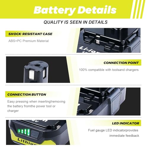 ULDERTRA 2-Pack 3.0Ah Replacement Batteries for Ryobi 18V Battery – Extended Power and Reliability ULDERTRA
