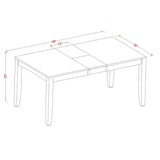 East West Furniture LYVA7-ESP-W 7 Piece Dining Table Set Consist of a Rectangle Dining Room Table with Butterfly Leaf and 6 Wooden Seat Chairs, 36x66 Inch, Espresso East West Furniture