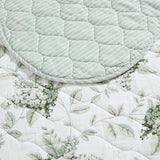Laura Ashley - Twin Quilt Set, Elegant Lightweight Bedding with Matching Sham(s), Super Soft and Cozy Home Decor (Portland Floral Green, Twin) Laura Ashley