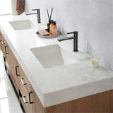 Vinnova Alistair Bathroom Vanity, 84 Inches, North American Oak VINNOVA