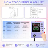 AKEYDIY Heat Press, 8 in 1 Tshirt Press Machine 15"x12" 360° Swing Away Digital Industrial Heat Transfer Machine, Multifunctional Sublimation Heat Press Machine for T Shirts/Mug/Cap/Plate/DIY AKEYDIY