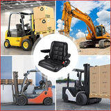 Universal Adjustable Forklift Seat with Safety Belt and Armrest, Adjustable Backrest and Slide Rail Waterproof PVC Mower Seat, for Tractor Excavator, Forklift, Skid Loader, Backhoe Dozer Telehandler COZLMHJ