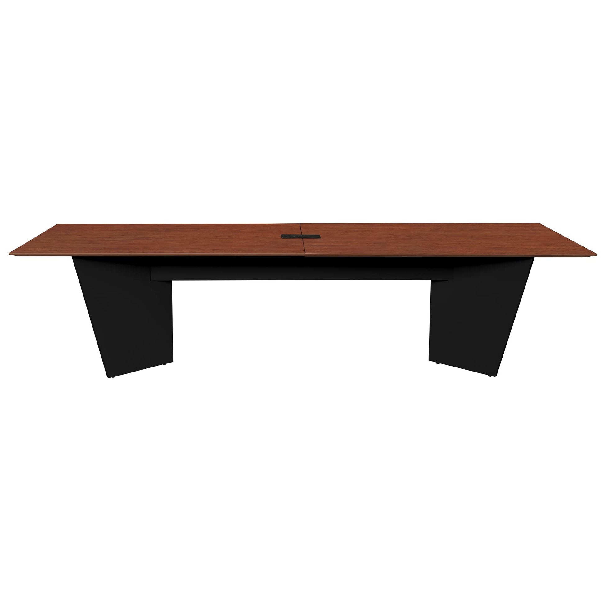 Array 120" Conference Table with Power Data Grommet- Cherry/Black - WoodArtSupply