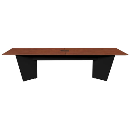 Array 120" Conference Table with Power Data Grommet- Cherry/Black - WoodArtSupply