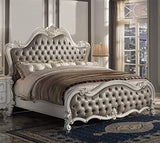 Acme Versailles II Eastern King Bed in Vintage Gray Polyurethane and Bone White ACME Furniture