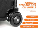 MaxWorks 50919 Collapsible Black Rolling Folding Dolly Grocery Cart - Multi-Functional Teacher Dolly with Extra Storage, Durable Wheels, and Easy-to-Fold Design for Classroom, Office, Shopping MaxWorks