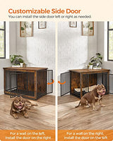 Feandrea Dog Crate Furniture, 38 Inches Dog Kennel for Dogs up to 70 lb, with Removable Tray, Heavy-Duty Dog Cage End Table, Double Doors Dog House, Rustic Brown UPFC013X01 Feandrea
