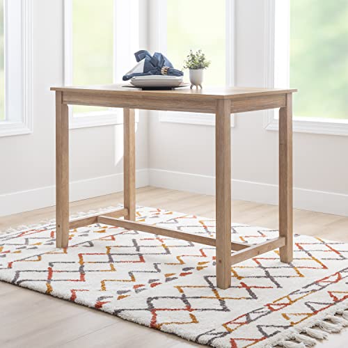 Linon Distresed 36 inch Height Pub Claridge Table, Distressed Brown Counter Linon