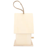 Mini Wooden Bird House, Hanging Birdhouse Nesting Box Natural Unfinished Wood Bird Nests DIY Ornament Crafts for Outdoor Garden Courtyard Decoration Hapivida