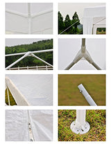 GOJOOASIS Canopy Tent Wedding Party Tent White Outdoor Gazebo (10' x 30' with 8 Walls) GOJOOASIS