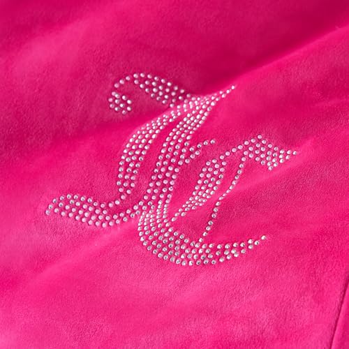 Juicy Couture Hot Pink Velour Twin/Twin XL Comforter Set - 2 Piece Luxury Bedding Ensemble Juicy Couture
