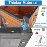 Luyitton Dog House Outdoor 34.3" L Chew Proof Dog Kennel for Small Medium Dogs with Strong Metal Chew Proof Frame Raised Design luyitton