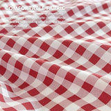 Red Gingham Japanese Floor Mattress Futon Cover Twin for 3-4" Thick Pad, Checked Plaid Japanese Tatami Mattress Cover,Grid Guest Sleeping Mat for Floor (Red Gingham, Twin) NSNLGSGC