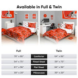 FOCO Cleveland Browns NFL Team Color Bed In a Bag Comforter Bedding 5 Piece Twin Set FOCO